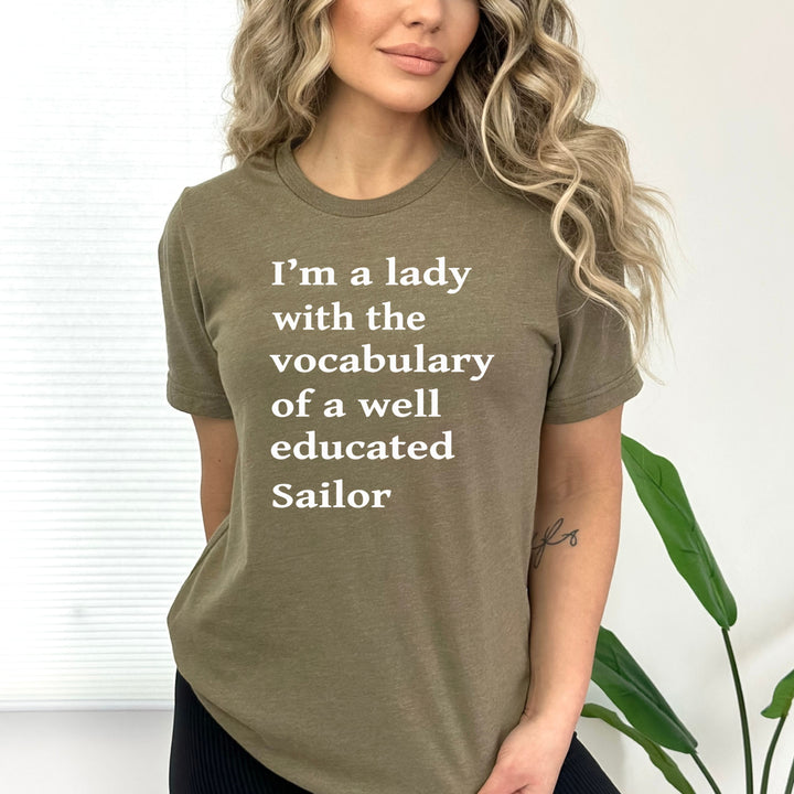 I'M A LADY WITH A VOCABULARY - Bella canvas