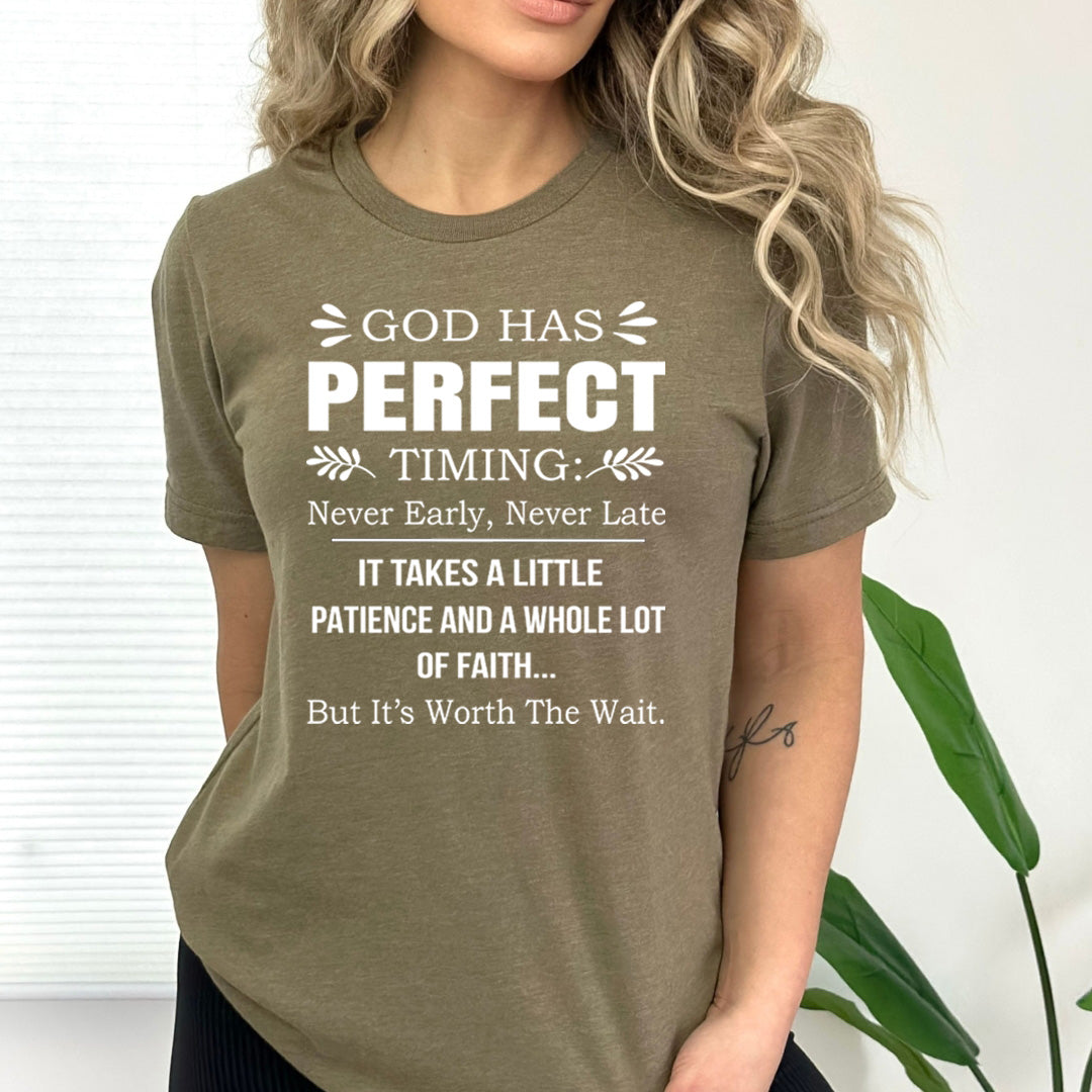 God Has Perfect Timing - Bella canvas