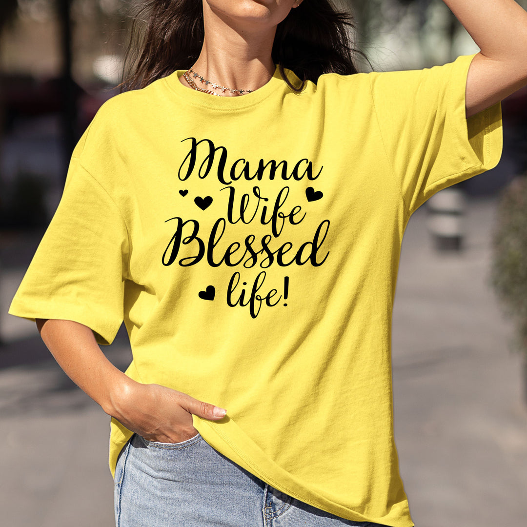 Mama Wife Blessed Life - Bella Canvas