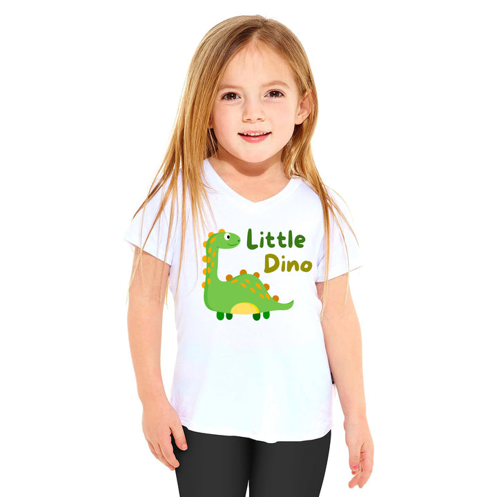 Green Cute Dino Cartoon - Kids tee