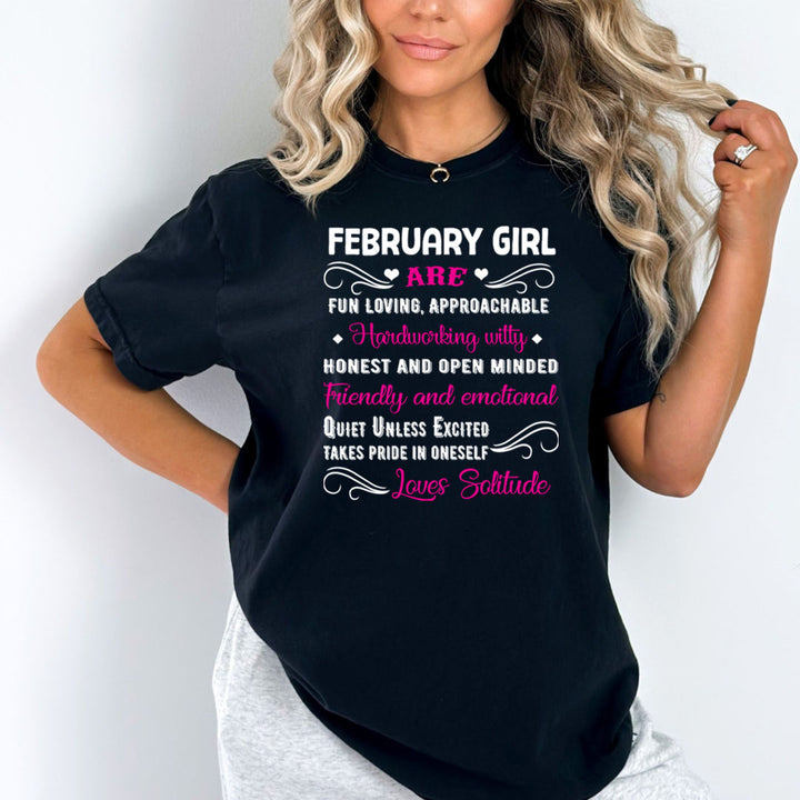 Hardworking,Witty,Quiet Unless Excited - February Girl - Bella Canvas