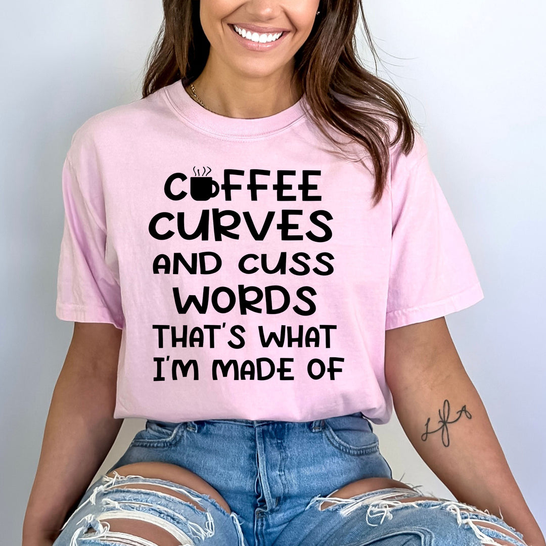 Coffee Curves And Cuss Words - Bella canvas