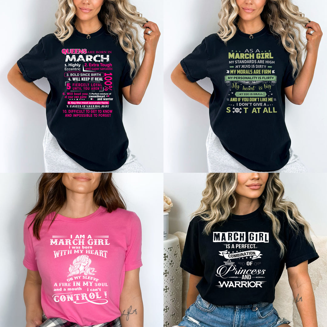 "Get Exclusive Discount On March Combo Pack Of 4 Shirts(Flat Shipping) For B'day Girls.