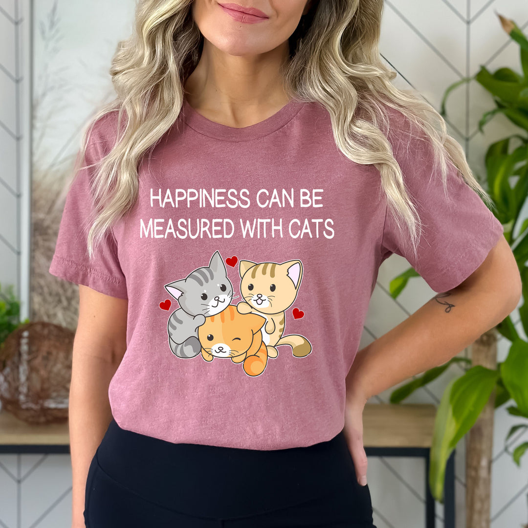 Happiness Can Be Measured With Cats - Bella canvas