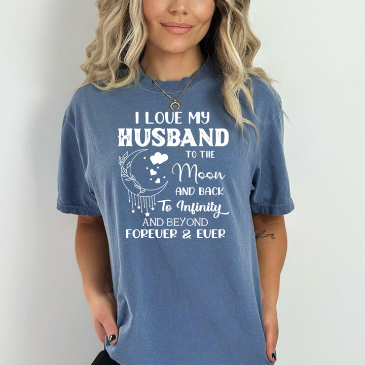 I Love My Husband To Moon And Back - Bella canvas