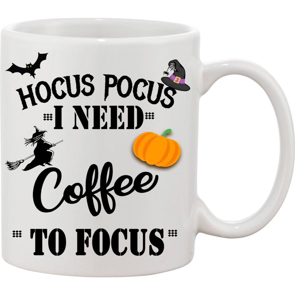 HOCUS POCUS I NEED COFFEE TO FOCUS - MUG HALLOWEEN SPECIAL.