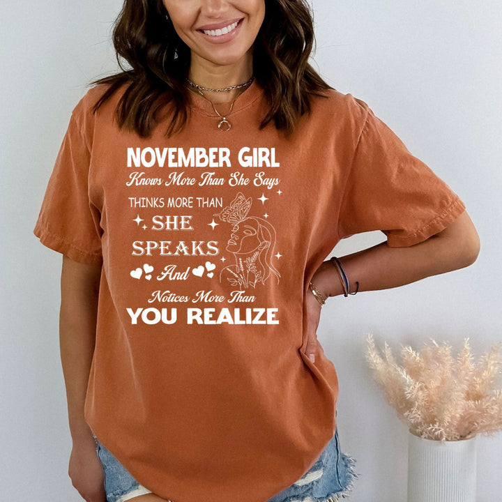 November Girl Notice More Than You Realize - Bella Canvas