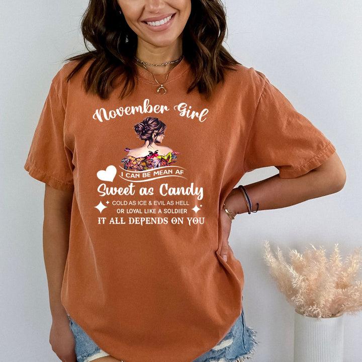 November Girl Sweet As Candy - Bella Canvas