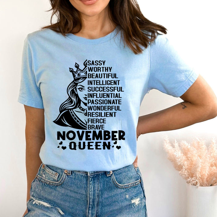 November Queen Worthy And Beautiful - Bella Canvas