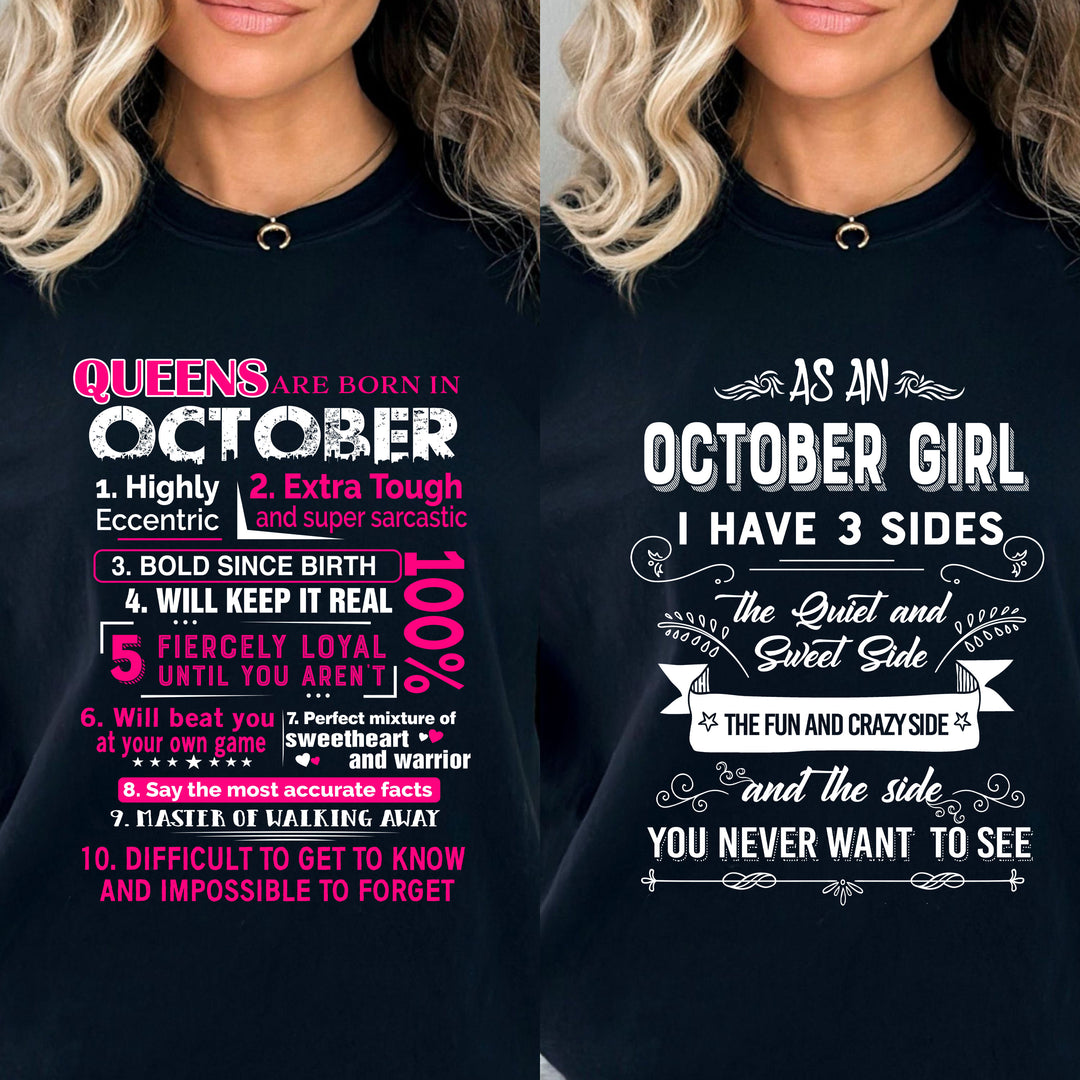 "October Combo Offer, Pack Of Two Best Selling Designs Queen and 3 Sides "