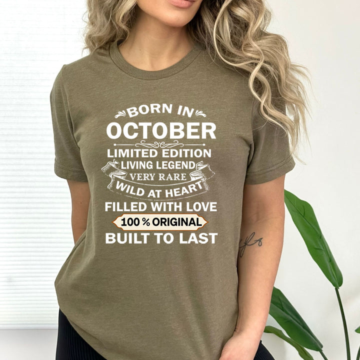 Born In October Limited Edition Living Legend - Bella Canvas