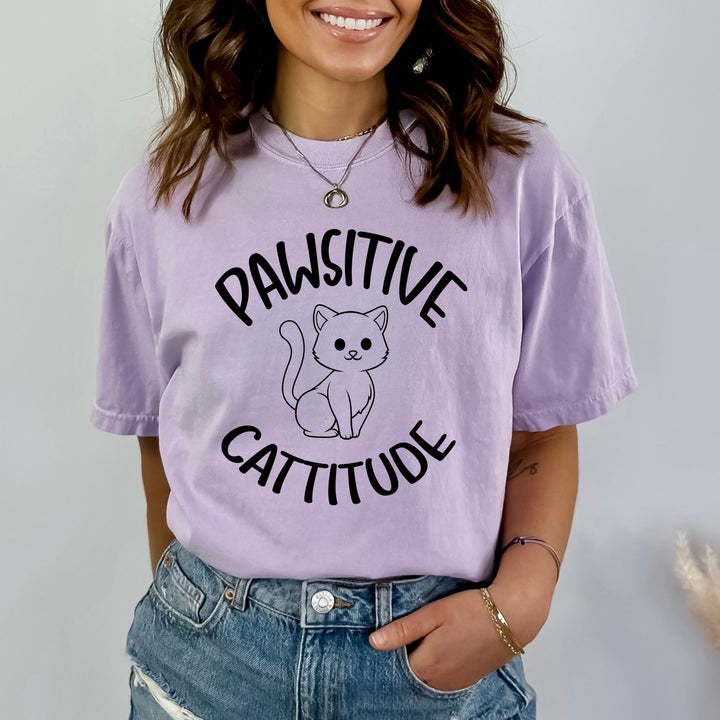 Pawsitive Cattitude - Bella Canvas