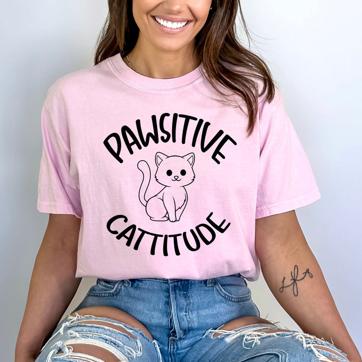 Pawsitive Cattitude - Bella Canvas