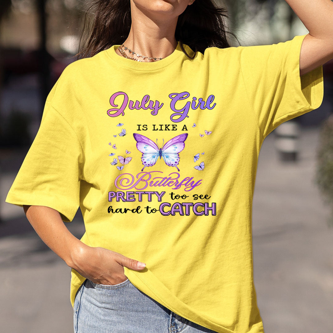 July Girl Is Like A Butterfly - Bella Canvas