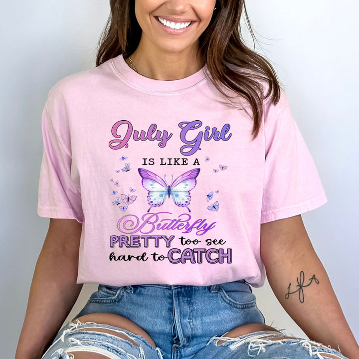 July Girl Is Like A Butterfly - Bella Canvas
