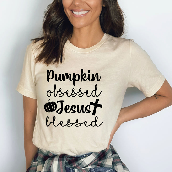 Pumpkin Obsessed Jesus Blessed- Bella Canvas