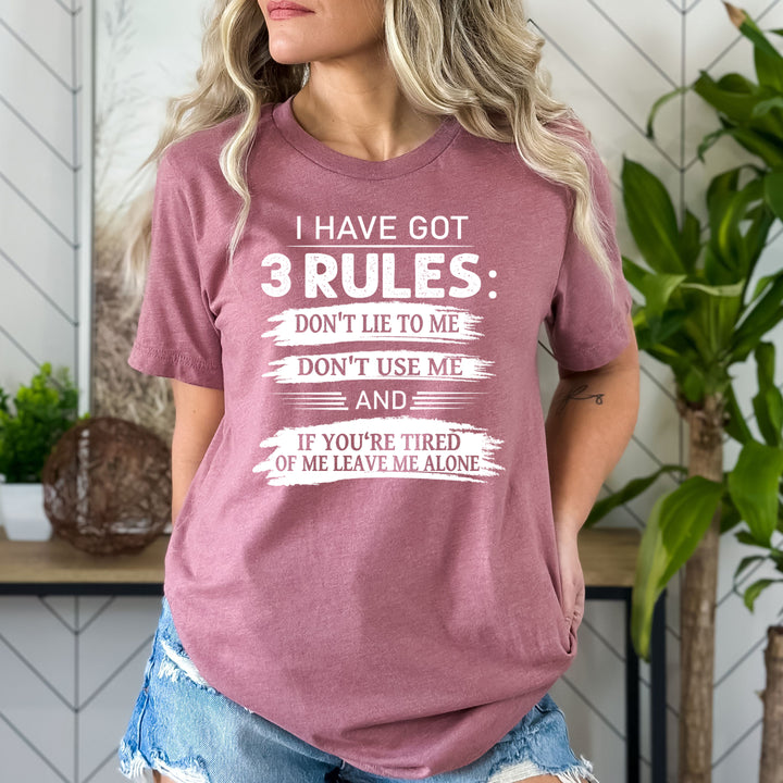 I Have Got 3 Rules - Bella canvas