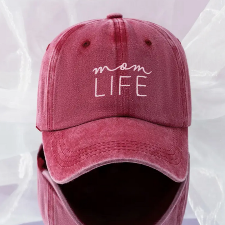 MOM LIFE Embroidery Baseball Cap