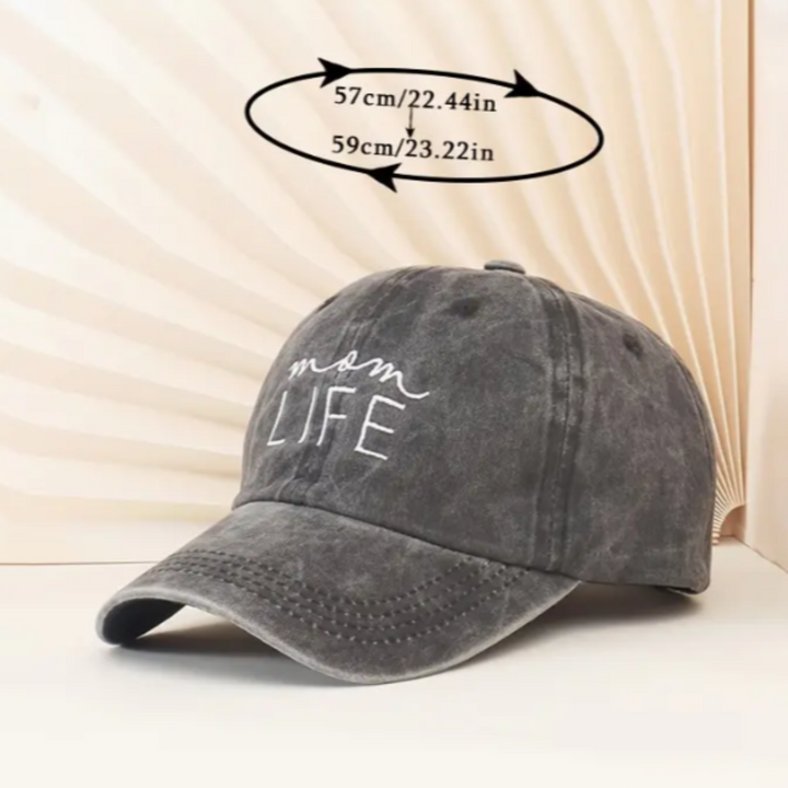 MOM LIFE Embroidery Baseball Cap