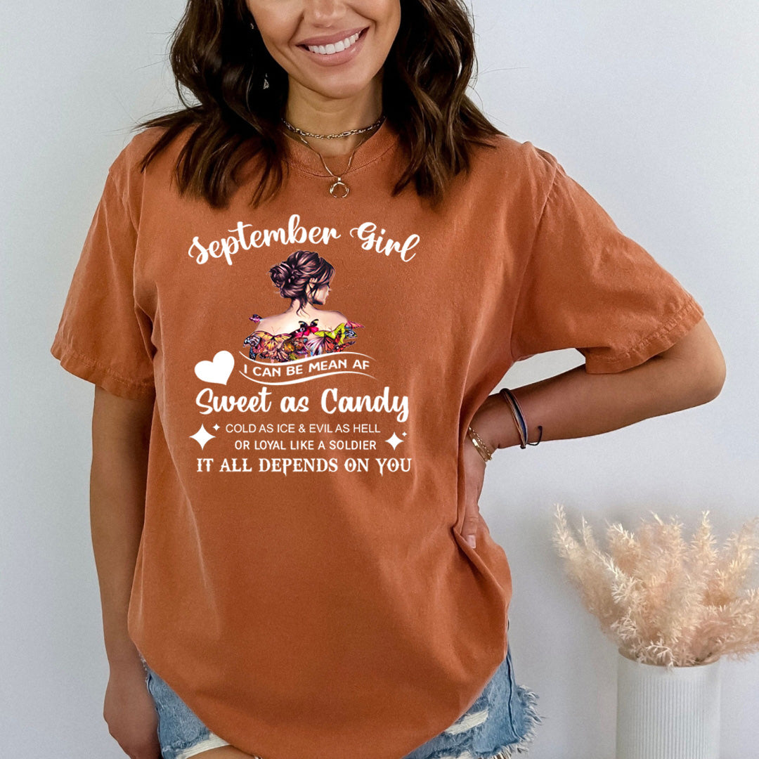 September Girl Sweet As Candy - Bella Canvas