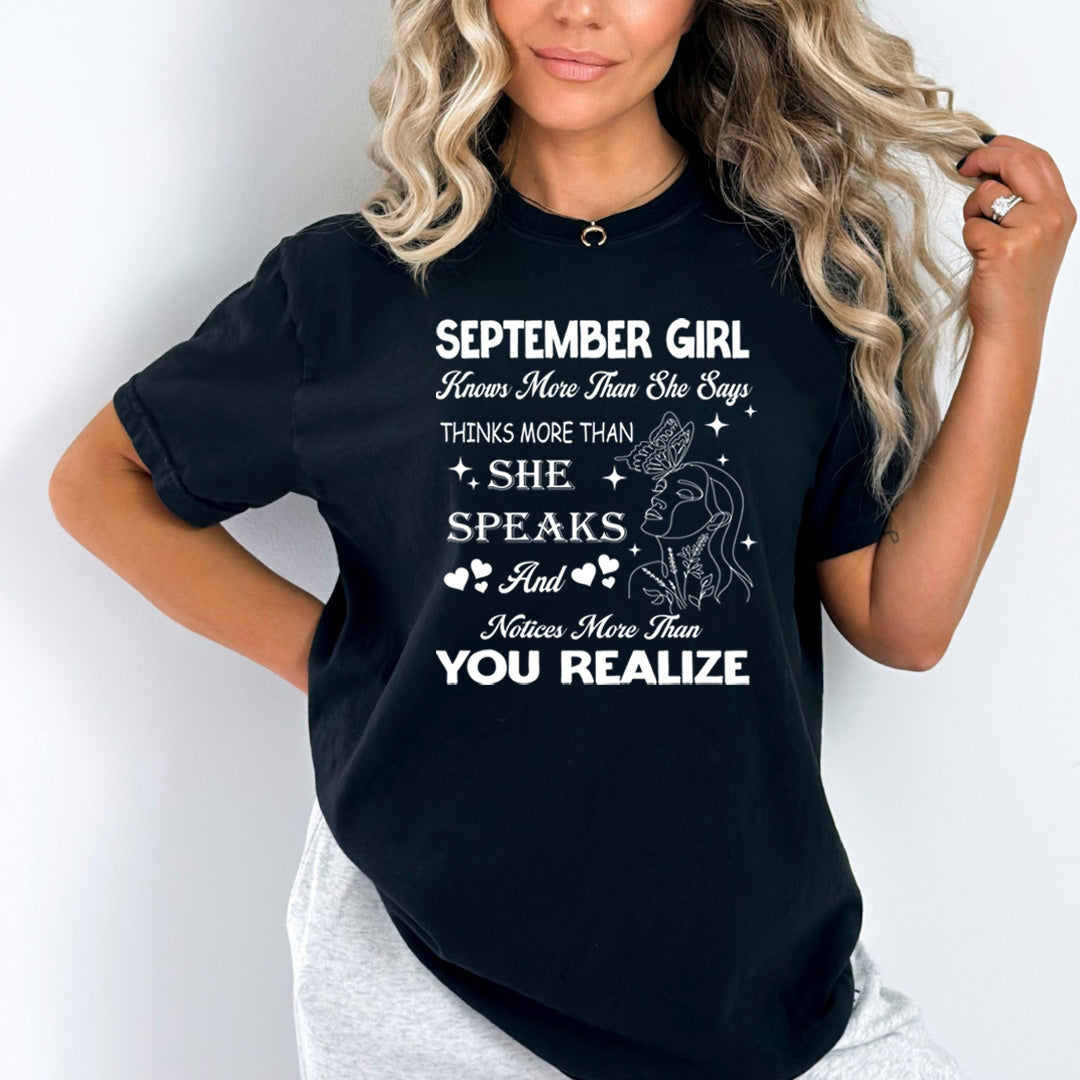 September Girl Notice More Than You Realize - Bella Canvas