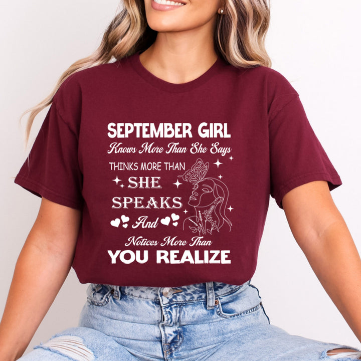 September Girl Notice More Than You Realize - Bella Canvas