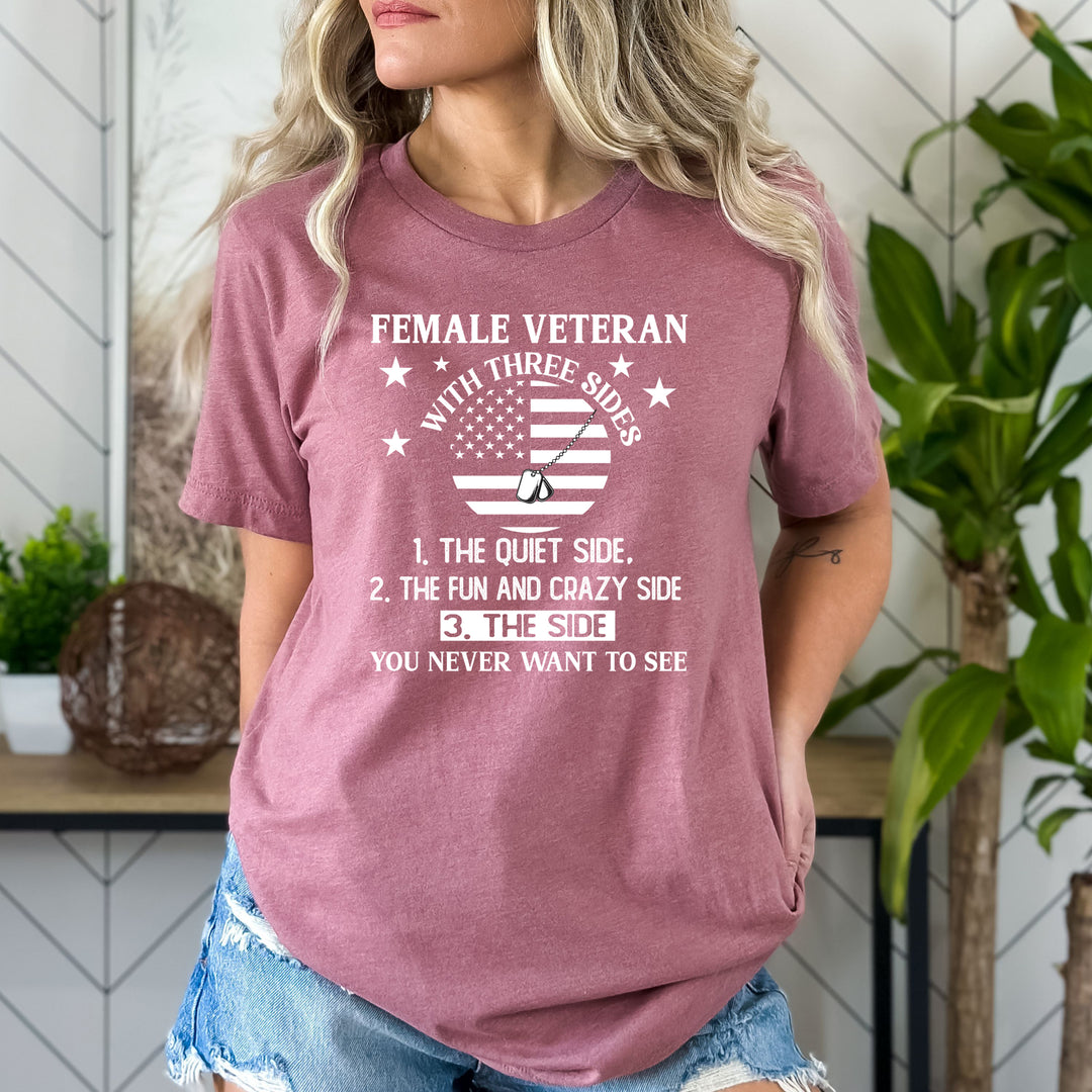 Female Veteran The 3 Sides - Bella canvas