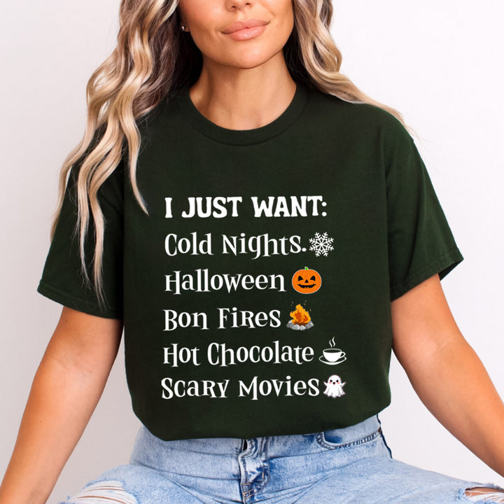 I Just Want Cold Nights Halloween - Unisex T-Shirt