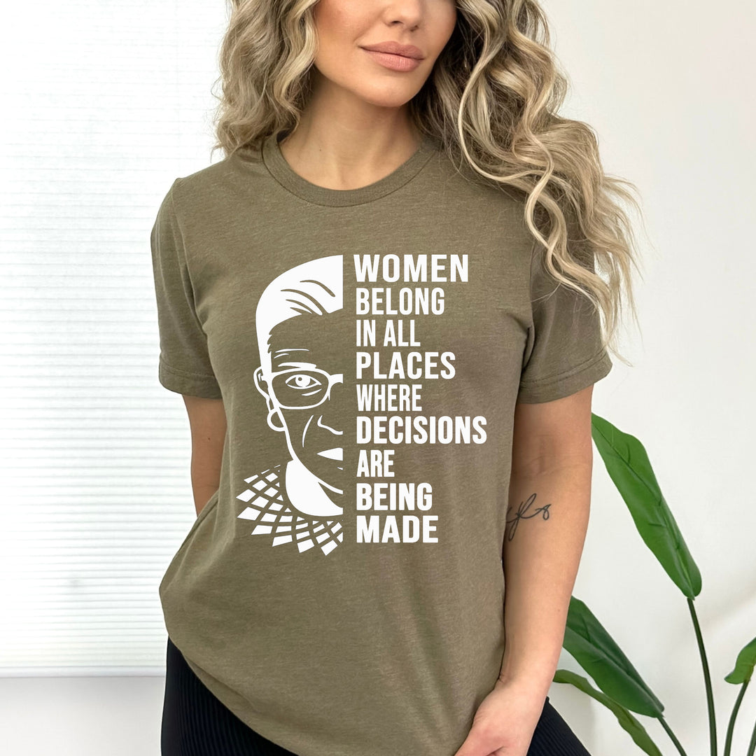 Women Belongs In All Places - Bella Canvas