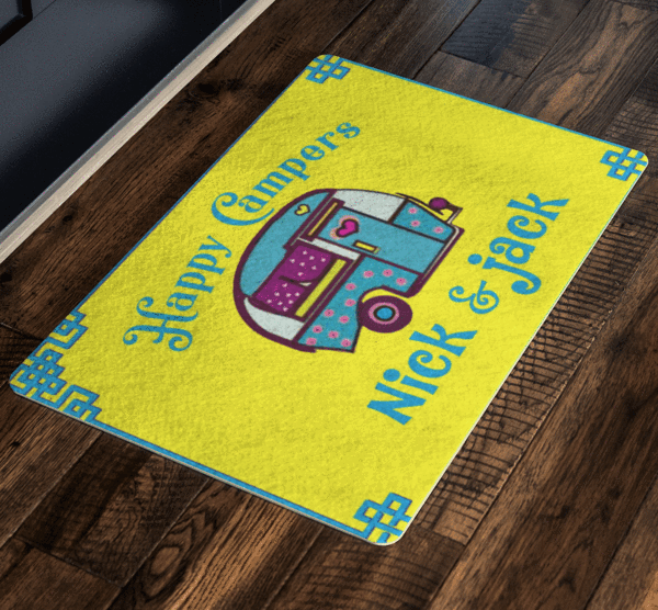 "Campers Life Customizable Doormats With Your Name"  Special Doormats Exclusive(FLAT SHIPPING) - LA Shirt Company