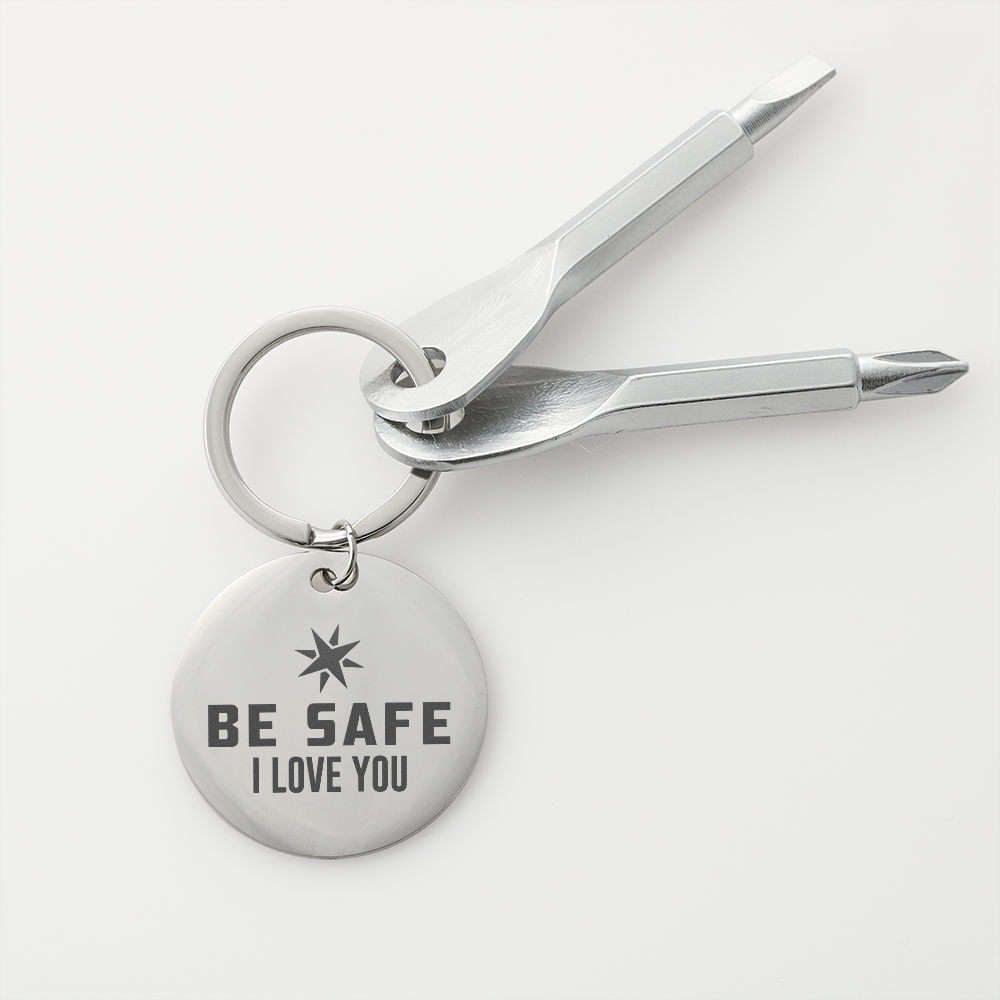 Screwdriver Keychain "Be safe"