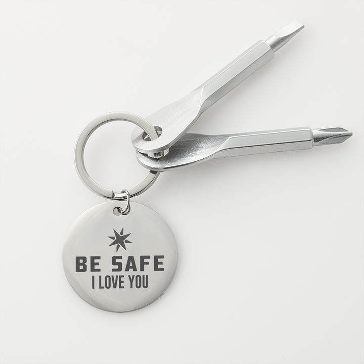 Screwdriver Keychain "Be safe"