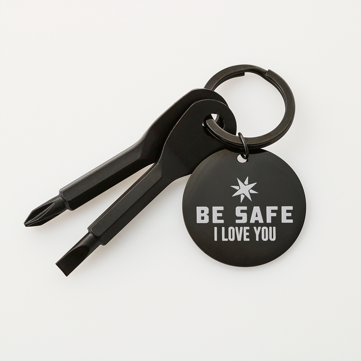 Screwdriver Keychain "Be safe"