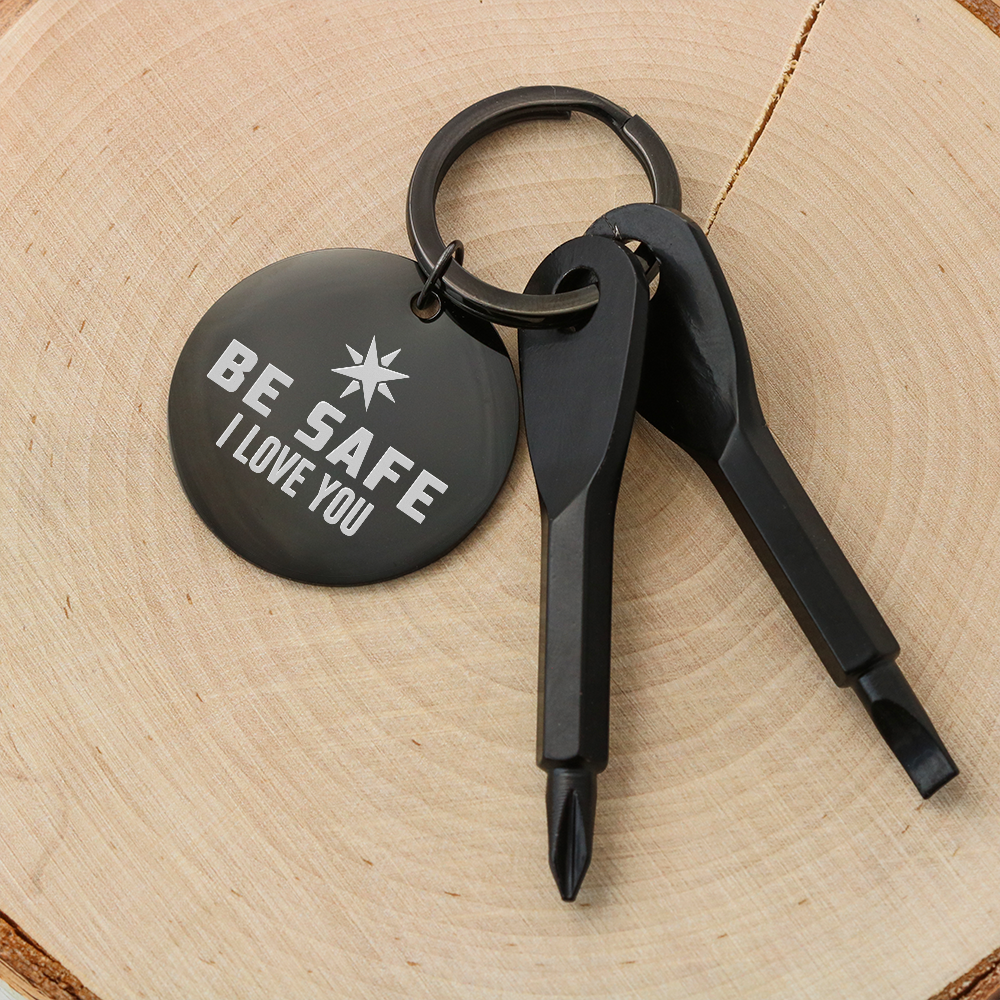 Screwdriver Keychain "Be safe"