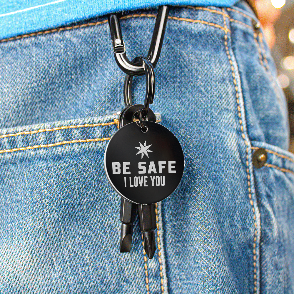 Screwdriver Keychain "Be safe"