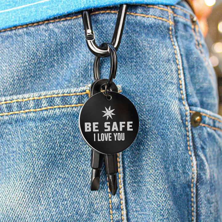 Screwdriver Keychain "Be safe"