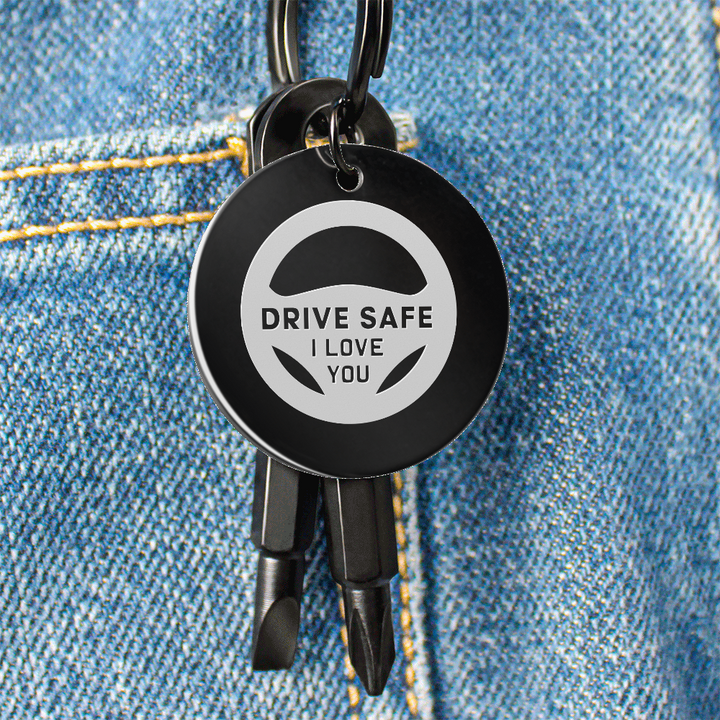 Screwdriver Keychain "Drive safe"