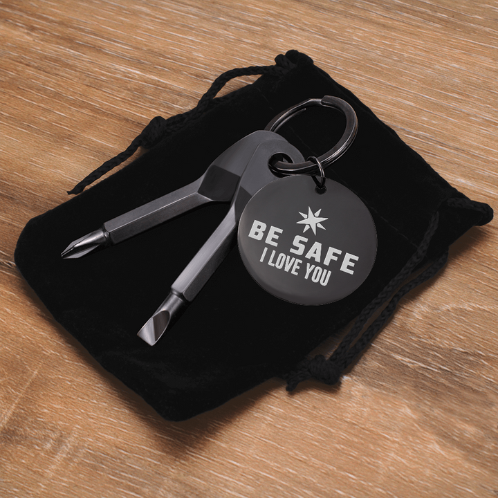 Screwdriver Keychain "Be safe"