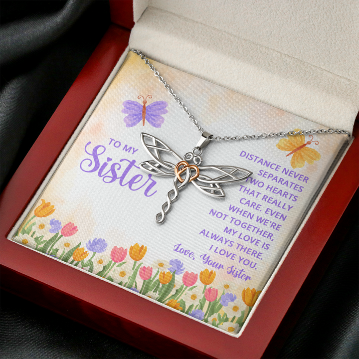 Dragonfly Necklace For Sister