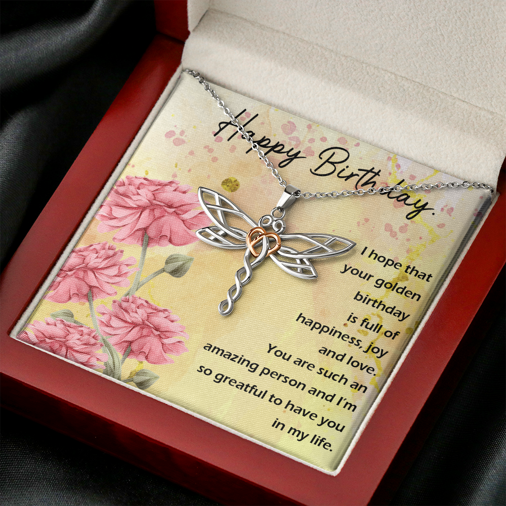 Dragonfly Necklace For Birthday Gift