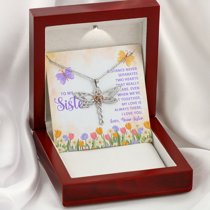 Dragonfly Necklace For Sister