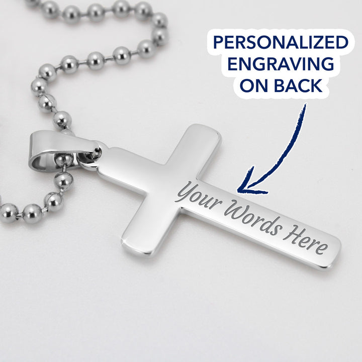 Personalized Cross Necklace For Grandmother