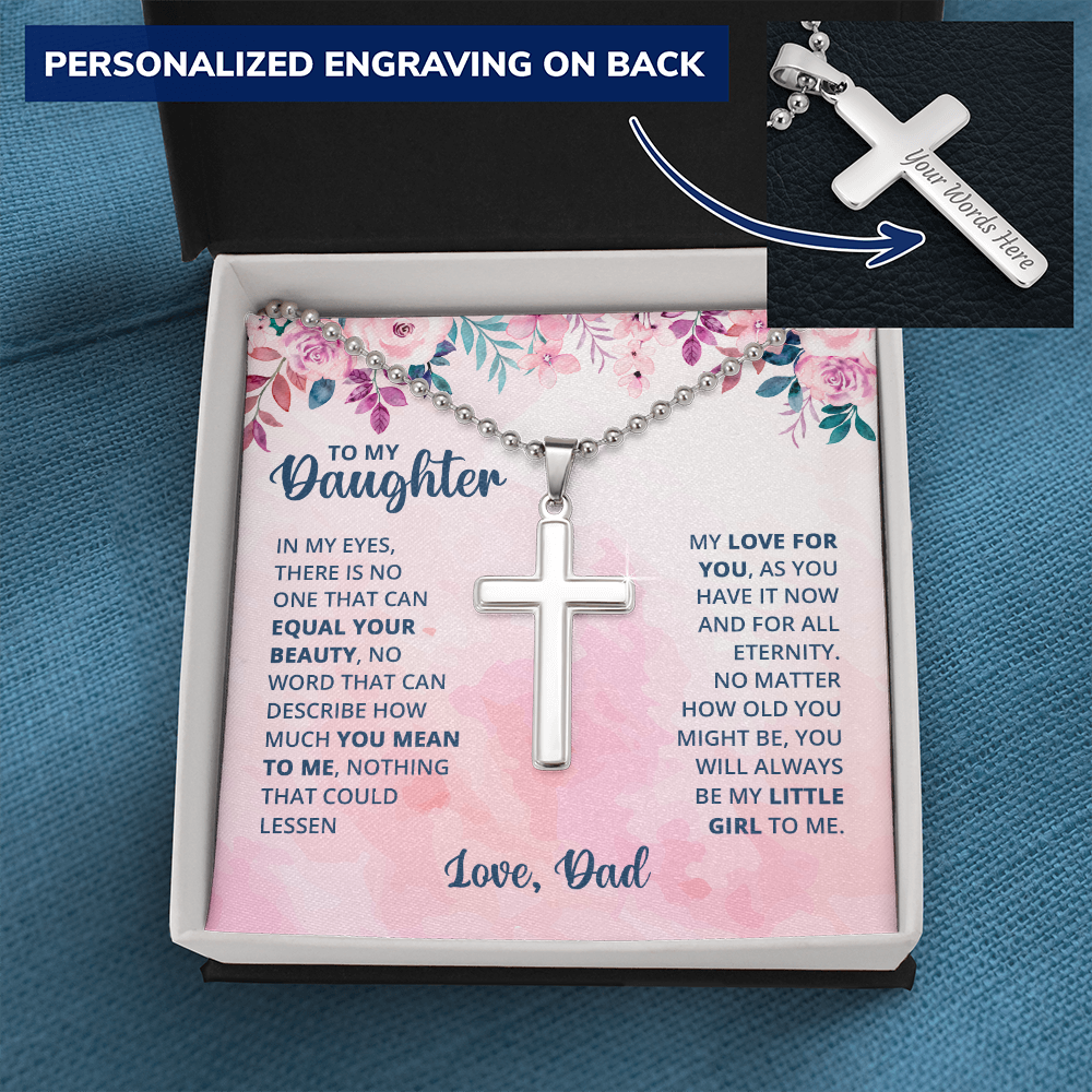 Personalized Cross Necklace For Daughter