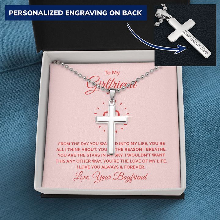 Personalized Cross Necklace for love