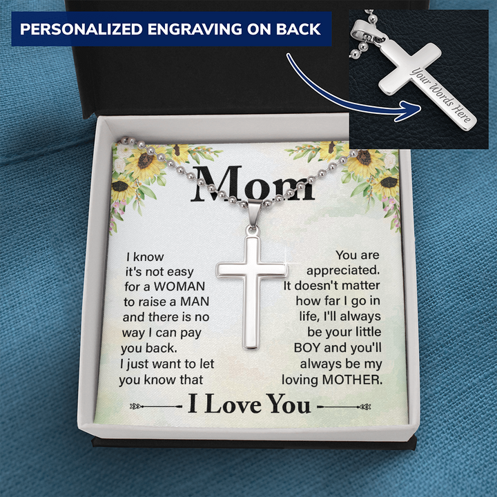 Personalized Cross Necklace For Mom