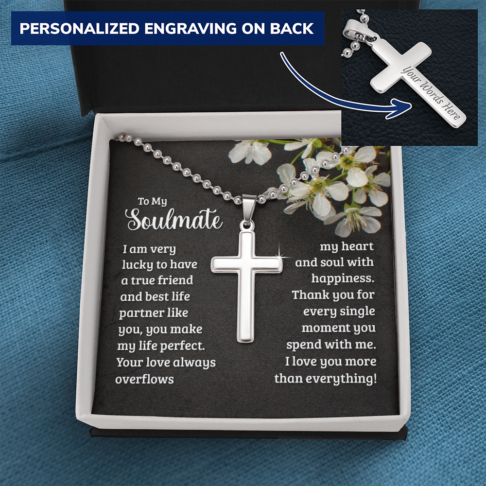 Personalized Cross Necklace For Soulmate