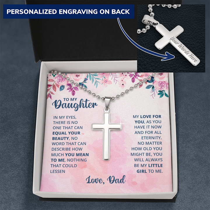 Personalized Cross Necklace For Daughter