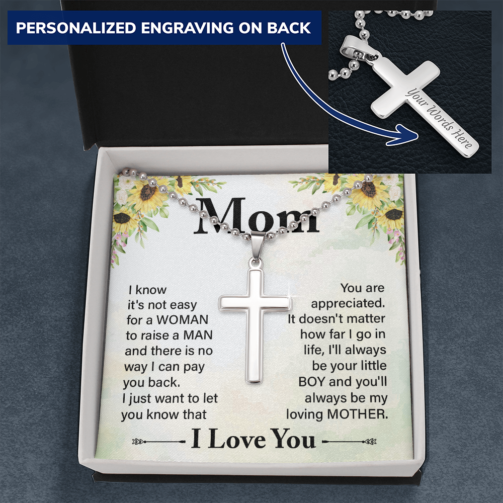 Personalized Cross Necklace For Mom