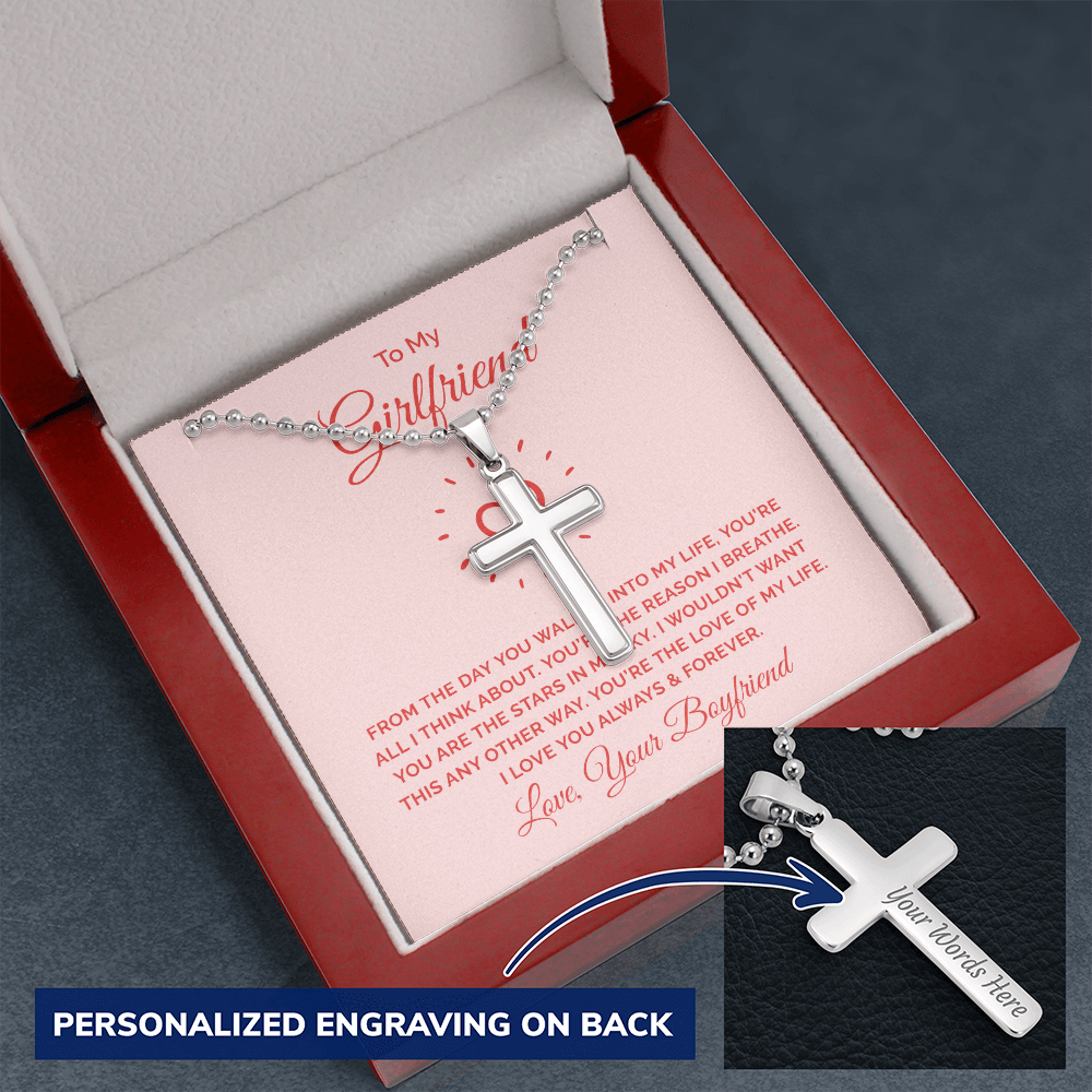 Personalized Cross Necklace for love