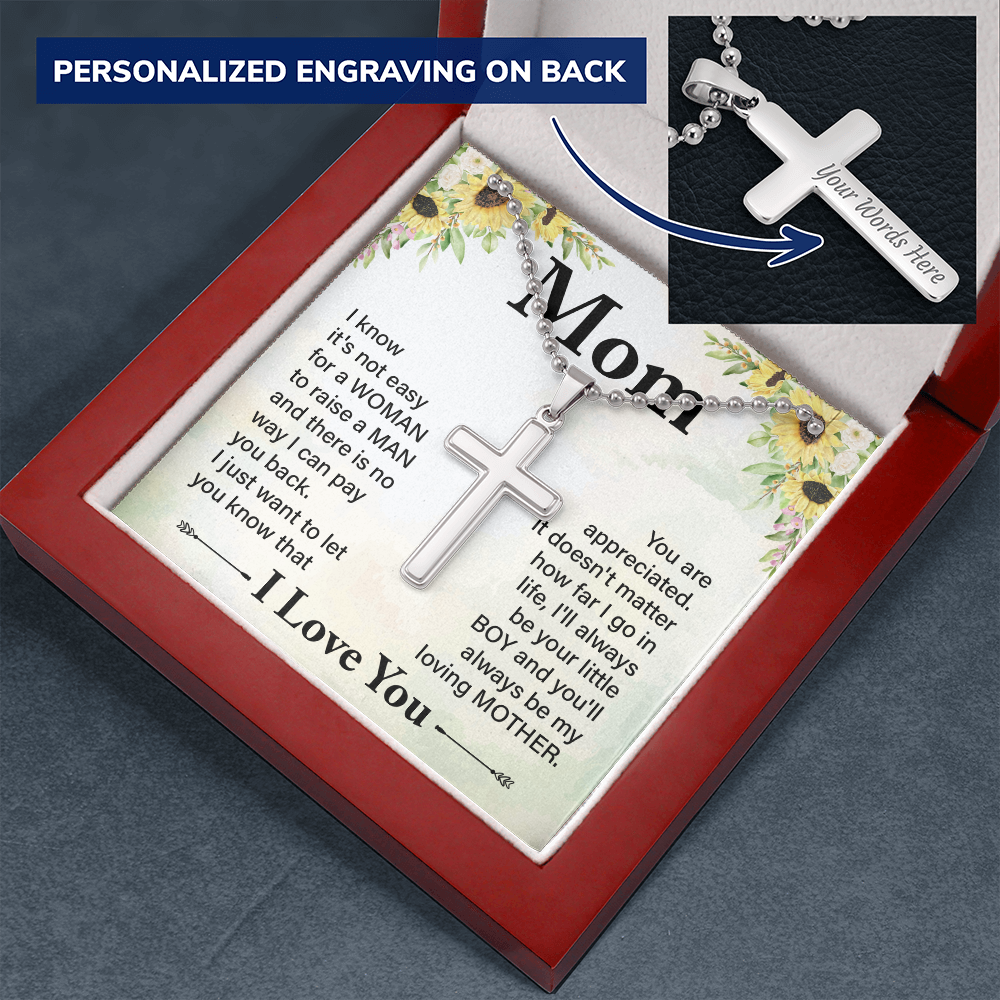 Personalized Cross Necklace For Mom